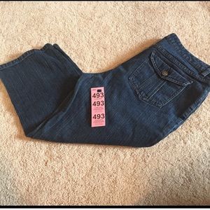 Liz Claiborne Denim Crop Pants | Size 12 | 493